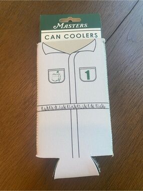 Masters White and Green Golf Can Cooler
